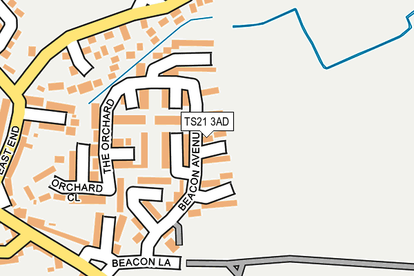 TS21 3AD map - OS OpenMap – Local (Ordnance Survey)