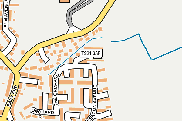 TS21 3AF map - OS OpenMap – Local (Ordnance Survey)
