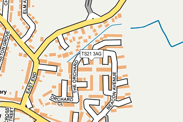 TS21 3AG map - OS OpenMap – Local (Ordnance Survey)