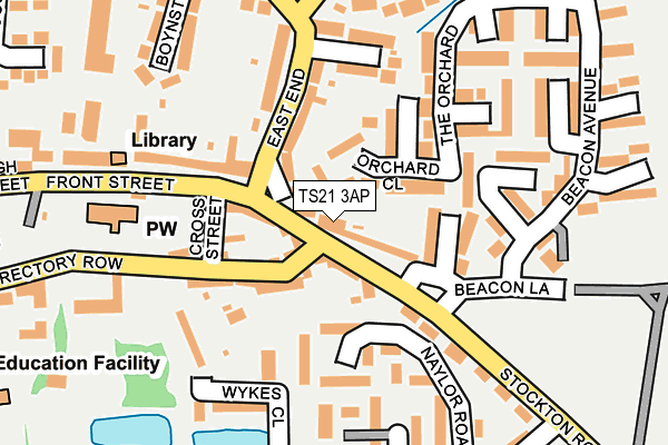 TS21 3AP map - OS OpenMap – Local (Ordnance Survey)