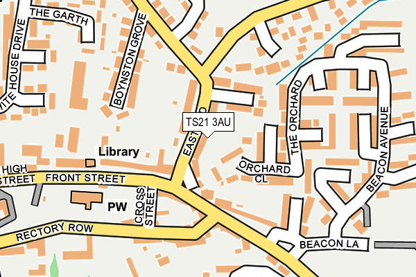 TS21 3AU map - OS OpenMap – Local (Ordnance Survey)