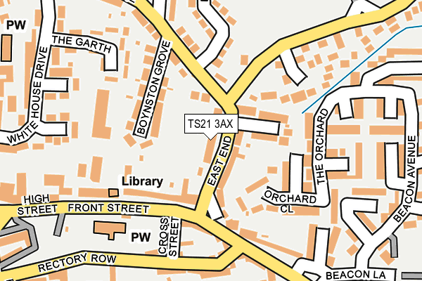 TS21 3AX map - OS OpenMap – Local (Ordnance Survey)