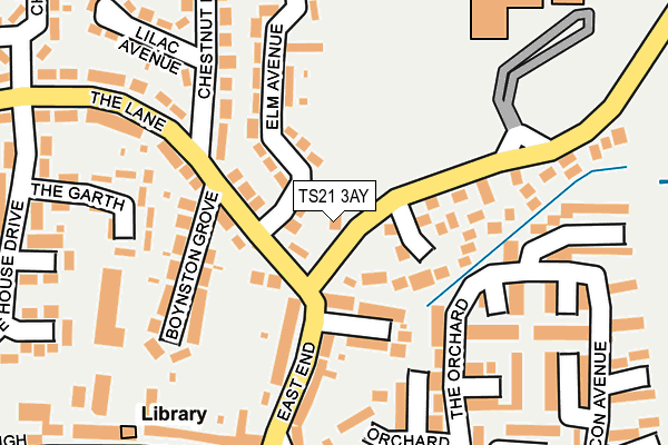 TS21 3AY map - OS OpenMap – Local (Ordnance Survey)