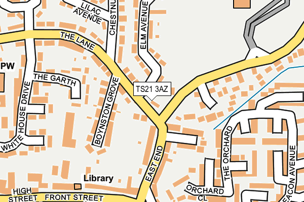 TS21 3AZ map - OS OpenMap – Local (Ordnance Survey)