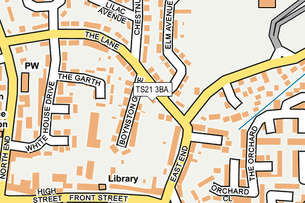 TS21 3BA map - OS OpenMap – Local (Ordnance Survey)