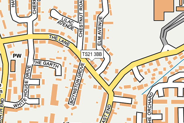 TS21 3BB map - OS OpenMap – Local (Ordnance Survey)