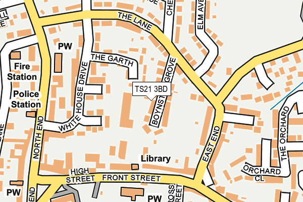 TS21 3BD map - OS OpenMap – Local (Ordnance Survey)