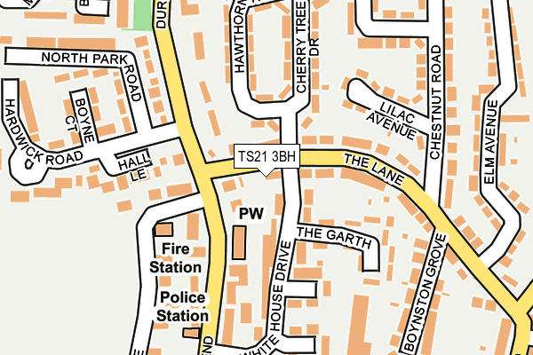 TS21 3BH map - OS OpenMap – Local (Ordnance Survey)