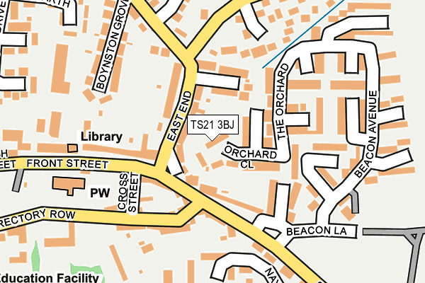 TS21 3BJ map - OS OpenMap – Local (Ordnance Survey)