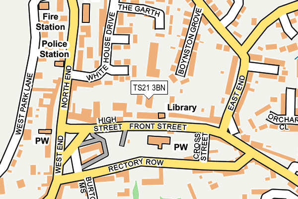 TS21 3BN map - OS OpenMap – Local (Ordnance Survey)