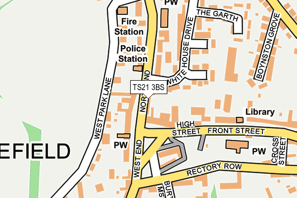 TS21 3BS map - OS OpenMap – Local (Ordnance Survey)