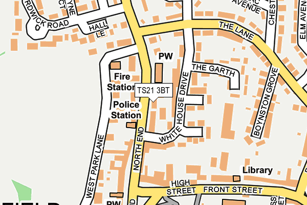 TS21 3BT map - OS OpenMap – Local (Ordnance Survey)