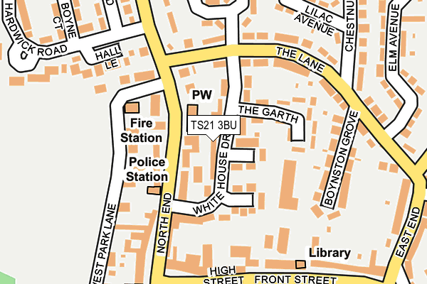 TS21 3BU map - OS OpenMap – Local (Ordnance Survey)