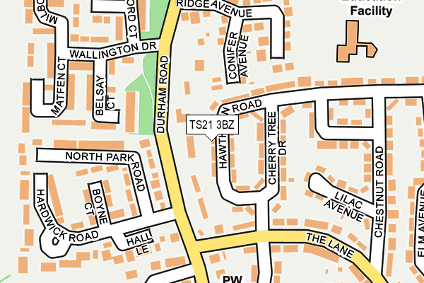 TS21 3BZ map - OS OpenMap – Local (Ordnance Survey)