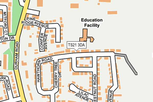 TS21 3DA map - OS OpenMap – Local (Ordnance Survey)
