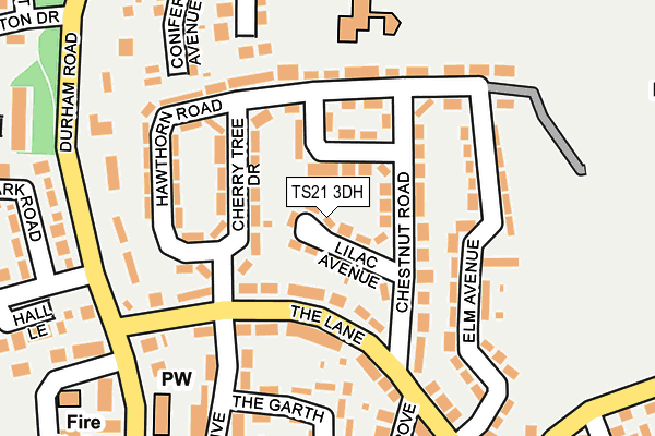 TS21 3DH map - OS OpenMap – Local (Ordnance Survey)