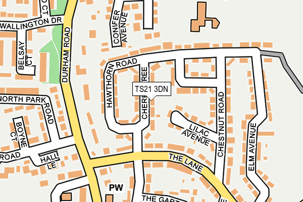 TS21 3DN map - OS OpenMap – Local (Ordnance Survey)