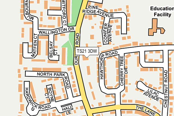 TS21 3DW map - OS OpenMap – Local (Ordnance Survey)