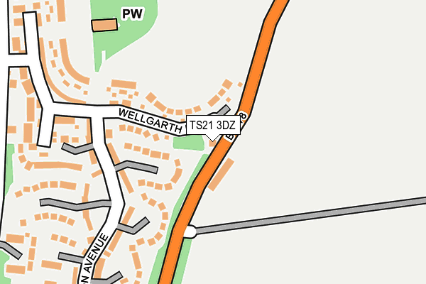TS21 3DZ map - OS OpenMap – Local (Ordnance Survey)