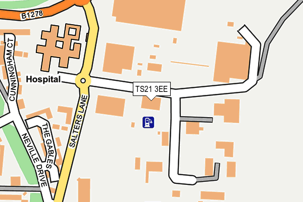 TS21 3EE map - OS OpenMap – Local (Ordnance Survey)