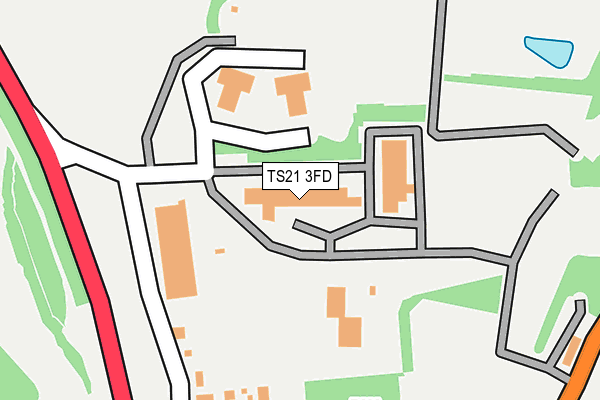 TS21 3FD map - OS OpenMap – Local (Ordnance Survey)