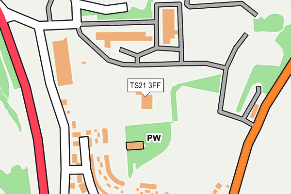 TS21 3FF map - OS OpenMap – Local (Ordnance Survey)