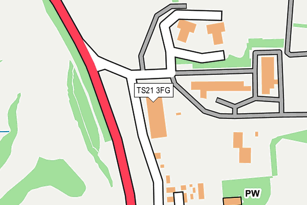 TS21 3FG map - OS OpenMap – Local (Ordnance Survey)