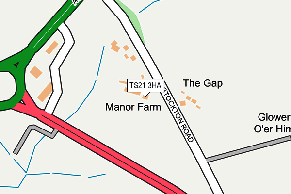 TS21 3HA map - OS OpenMap – Local (Ordnance Survey)