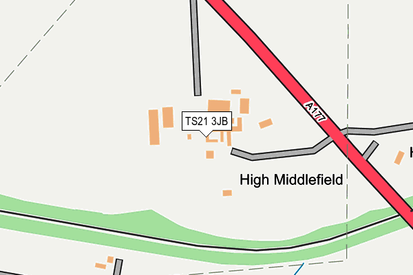 TS21 3JB map - OS OpenMap – Local (Ordnance Survey)