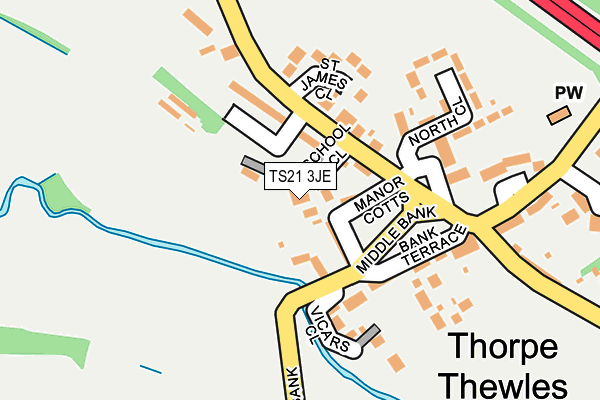TS21 3JE map - OS OpenMap – Local (Ordnance Survey)