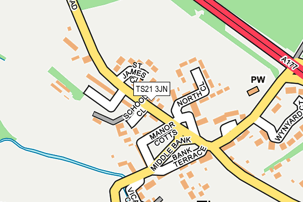 TS21 3JN map - OS OpenMap – Local (Ordnance Survey)