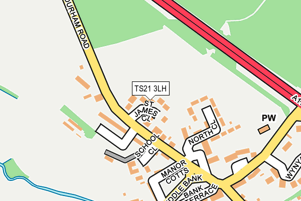 TS21 3LH map - OS OpenMap – Local (Ordnance Survey)