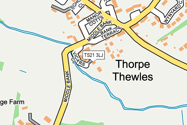 TS21 3LJ map - OS OpenMap – Local (Ordnance Survey)