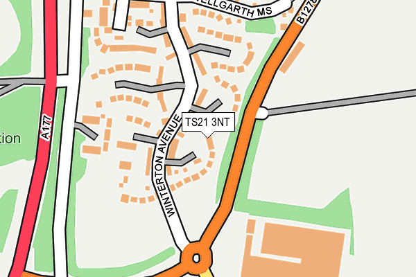TS21 3NT map - OS OpenMap – Local (Ordnance Survey)