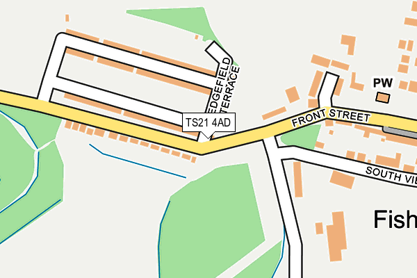 TS21 4AD map - OS OpenMap – Local (Ordnance Survey)