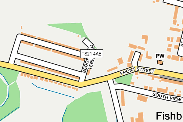 TS21 4AE map - OS OpenMap – Local (Ordnance Survey)