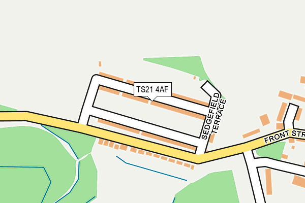 TS21 4AF map - OS OpenMap – Local (Ordnance Survey)