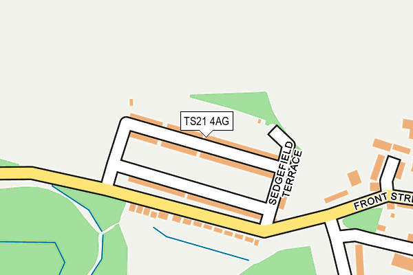 TS21 4AG map - OS OpenMap – Local (Ordnance Survey)