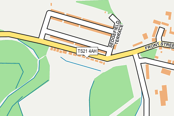 TS21 4AH map - OS OpenMap – Local (Ordnance Survey)