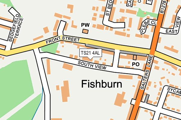 TS21 4AL map - OS OpenMap – Local (Ordnance Survey)