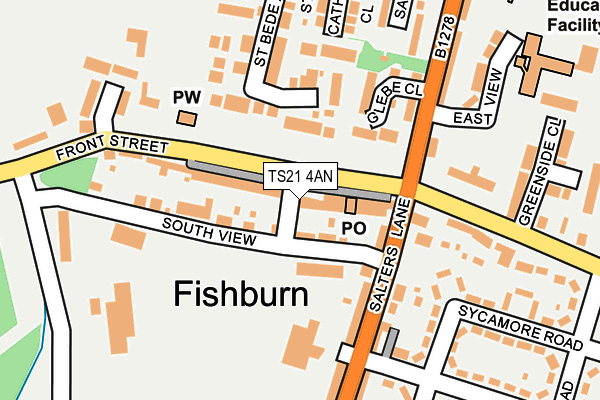 TS21 4AN map - OS OpenMap – Local (Ordnance Survey)