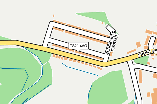 TS21 4AQ map - OS OpenMap – Local (Ordnance Survey)