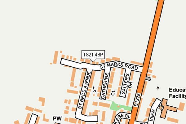 TS21 4BP map - OS OpenMap – Local (Ordnance Survey)