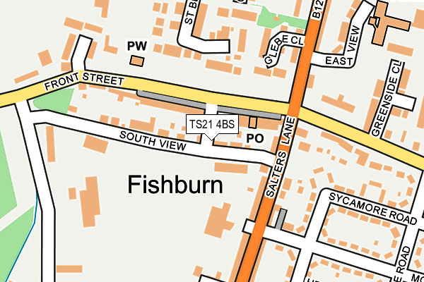 TS21 4BS map - OS OpenMap – Local (Ordnance Survey)