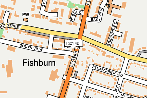 TS21 4BT map - OS OpenMap – Local (Ordnance Survey)