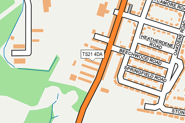 TS21 4DA map - OS OpenMap – Local (Ordnance Survey)