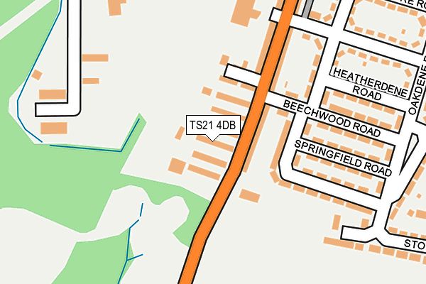 TS21 4DB map - OS OpenMap – Local (Ordnance Survey)