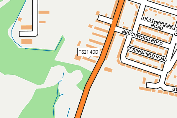 TS21 4DD map - OS OpenMap – Local (Ordnance Survey)