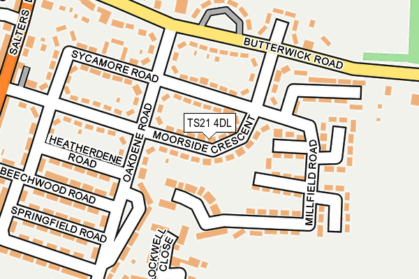 TS21 4DL map - OS OpenMap – Local (Ordnance Survey)