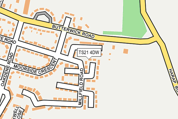 TS21 4DW map - OS OpenMap – Local (Ordnance Survey)